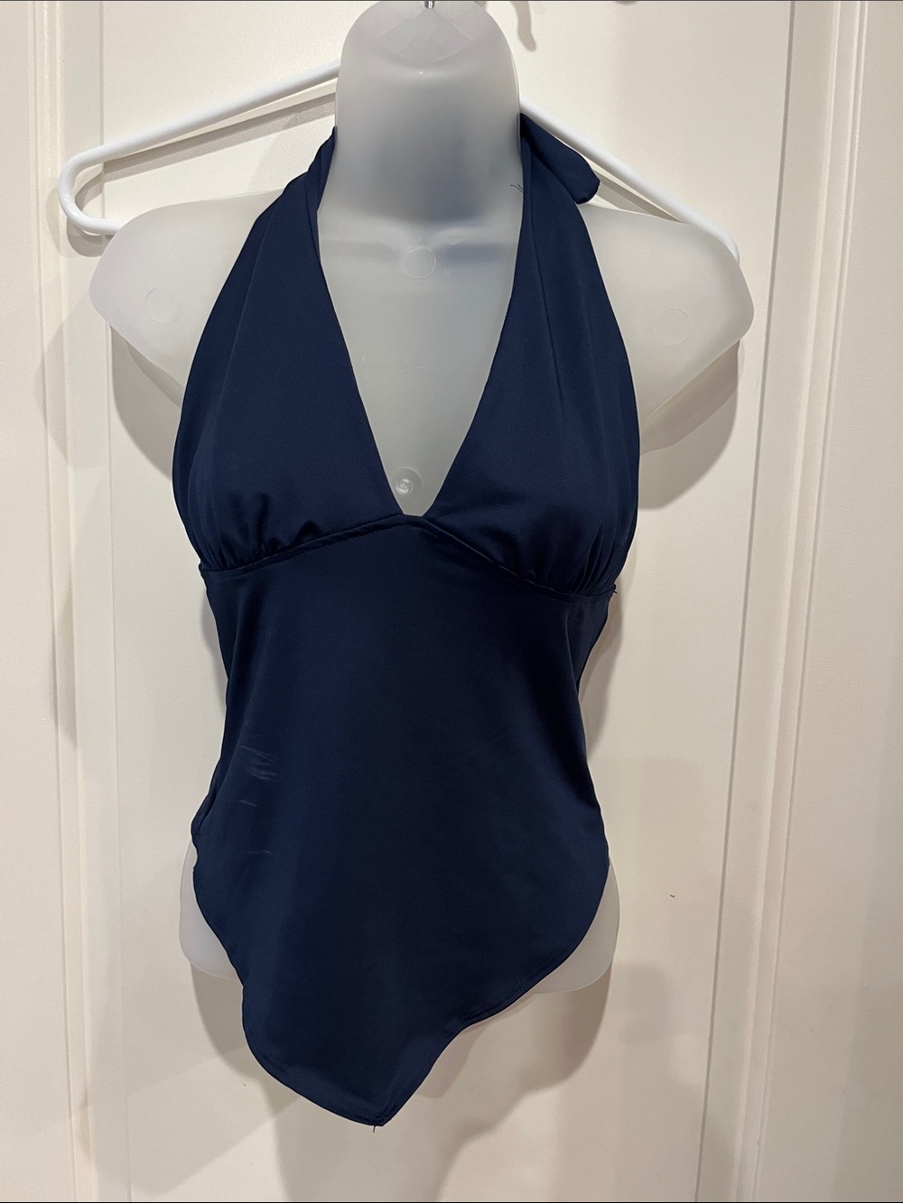 Women’s Navy Halter One-Piece Swimsuit - Classic Navy